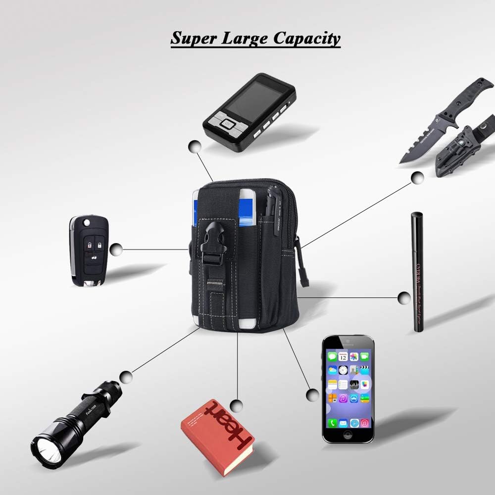 전술 몰리 벨트 파우치 군용 허리 가방 EDC 도구 주 - Outdoor Camping Gear 리뷰 및 가격