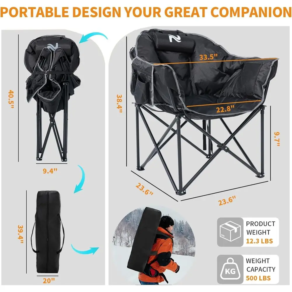 휴대용 야외 온열 라운지 의자 (3단계 온도 조절),  - Outdoor Camping Lounge Chairs 리뷰 및 가격