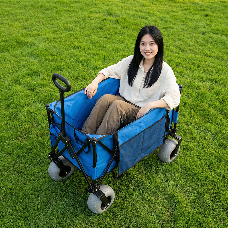 접이식 금속 비치 웨건, 빠른 분리형 회전식 풍선 바퀴 - Outdoor Camping Furniture 리뷰 및 가격