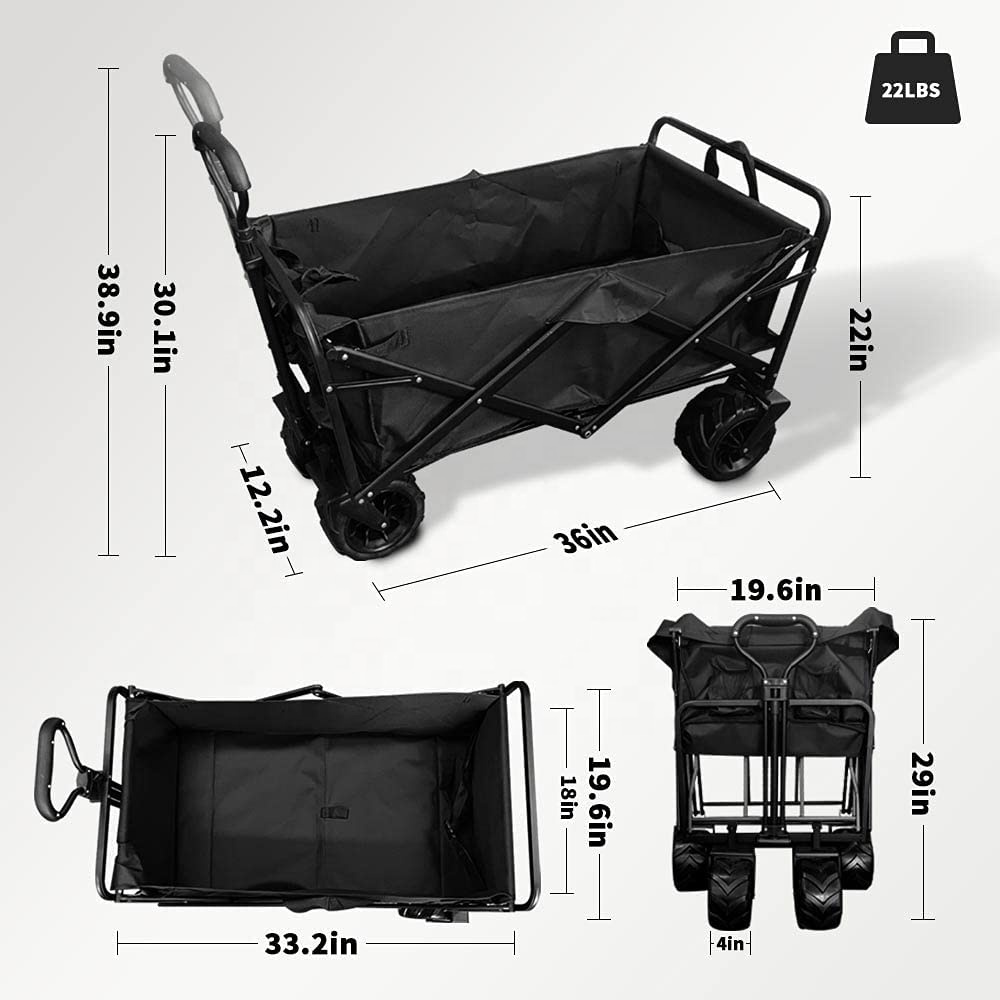 새로운 대용량 대형 바퀴 브레이크가 있는 휴대용 접이식 - Outdoor Camping Furniture 리뷰 및 가격
