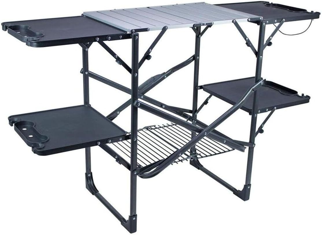 슬림형 접이식 휴대용 캠핑 키친 테이블, 내열 상판,  - Outdoor Camping Cooking Table 리뷰 및 가격