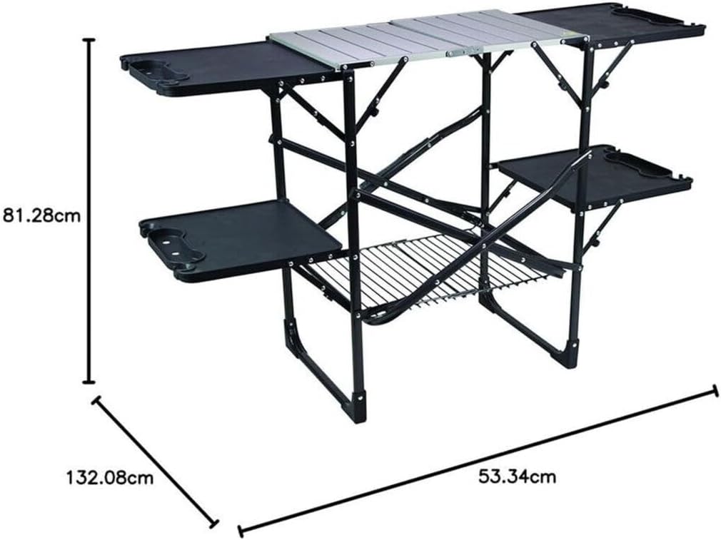 슬림형 접이식 휴대용 캠핑 키친 테이블, 내열 상판,  - Outdoor Camping Cooking Table 리뷰 및 가격
