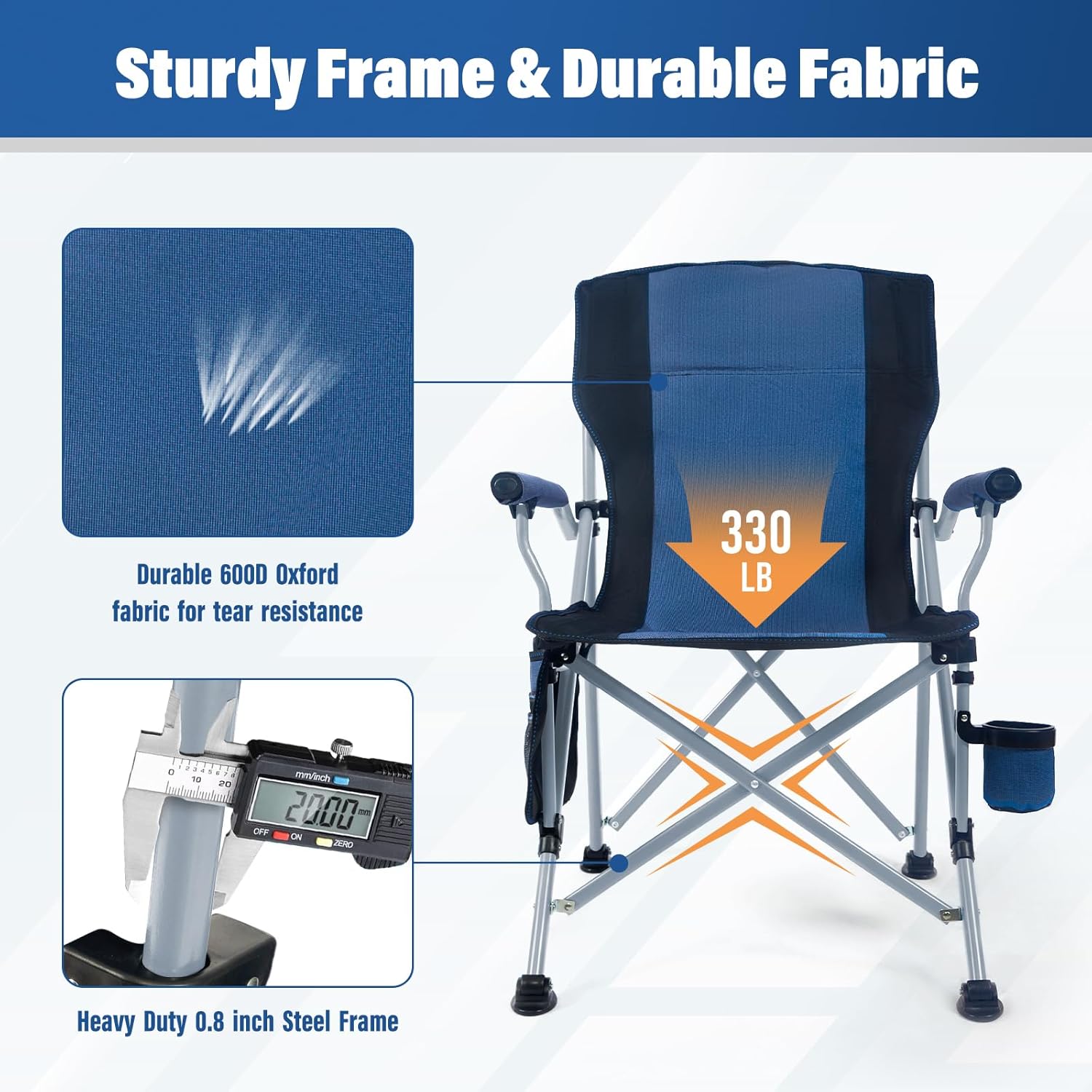 공장 도매 야외 휴대용 접이식 캠핑 의자 컵홀더가 있는 - Outdoor Camping Furniture 리뷰 및 가격