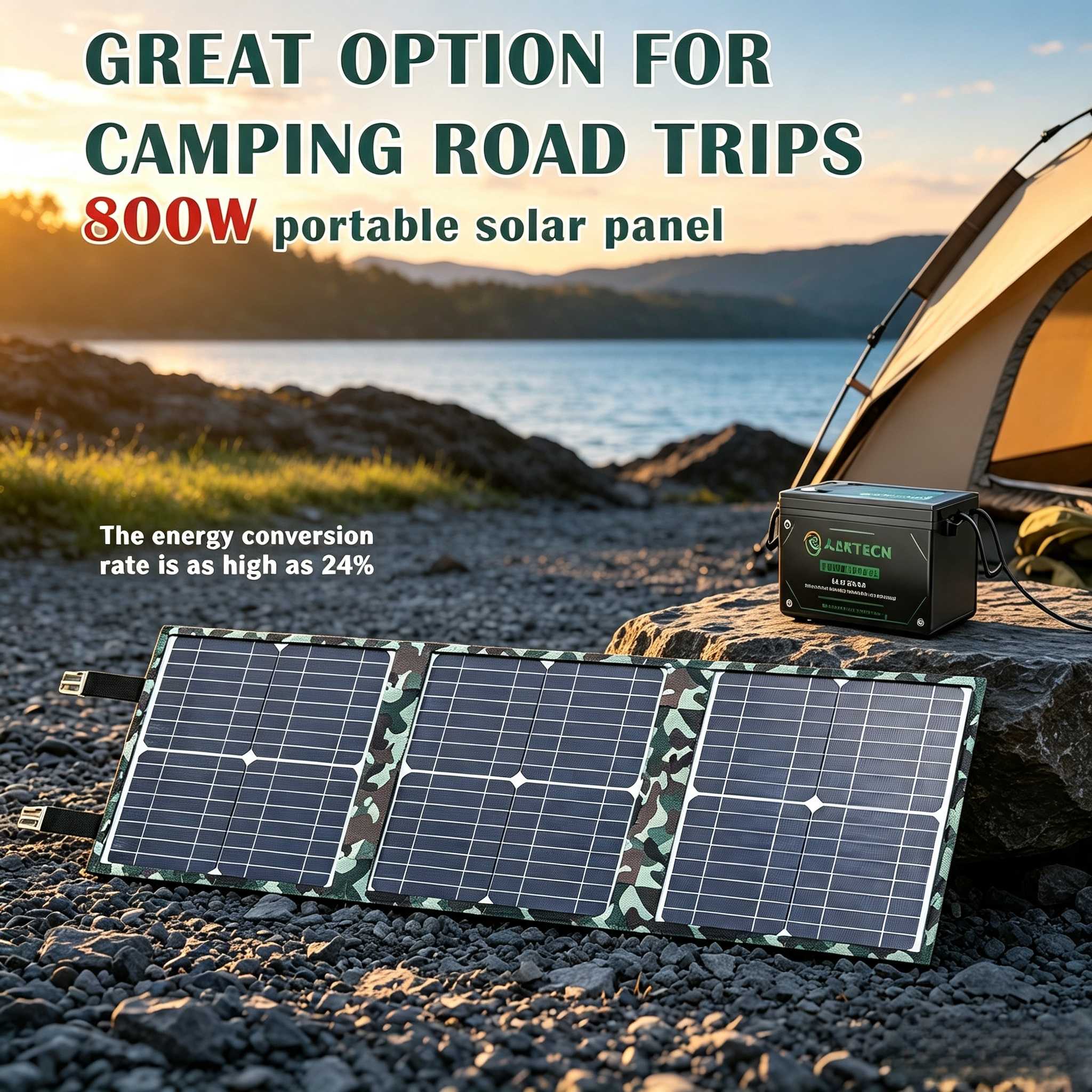 800W 태양광 발전기, 12V 배터리 충전 및 5V  - Zd Outdoor Camping 리뷰 및 가격