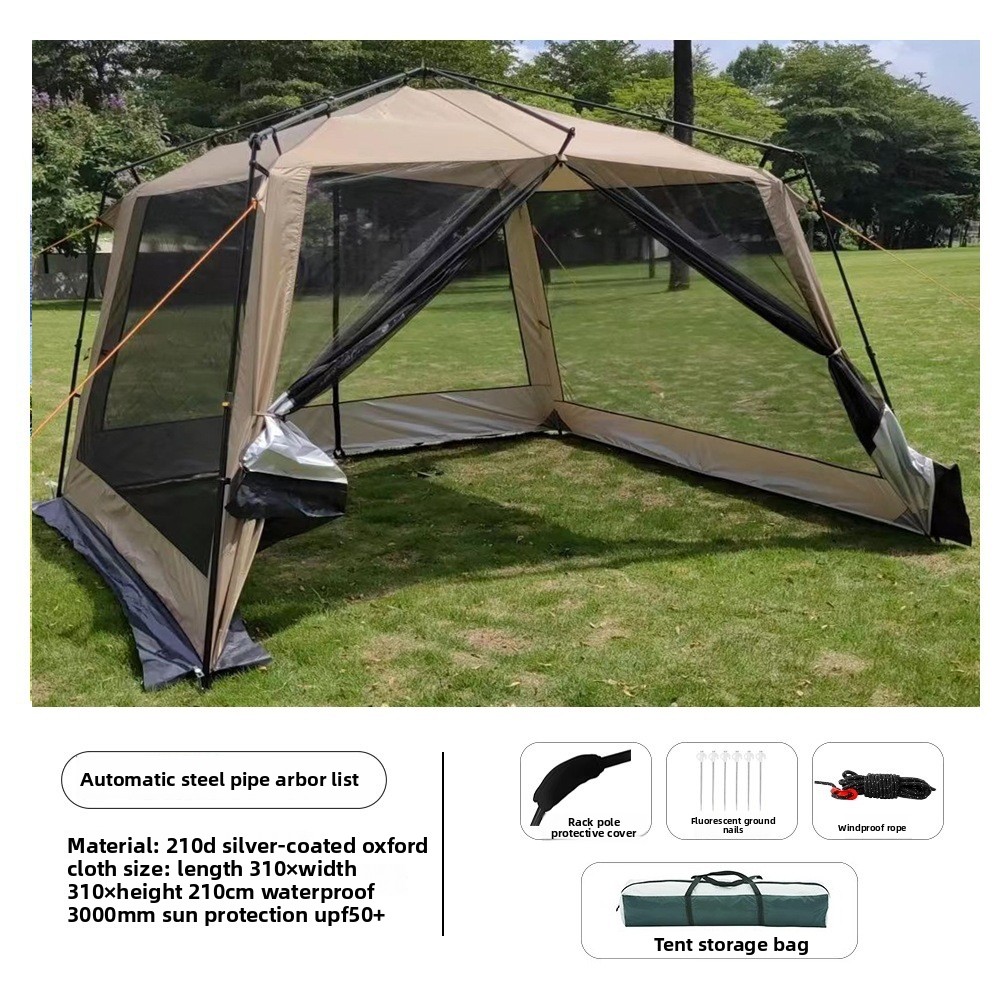 자동 텐트 야외용 알루미늄 합금 접이식 휴대용 캠핑 비 - Outdoor Camping Mosquito Net 리뷰 및 가격