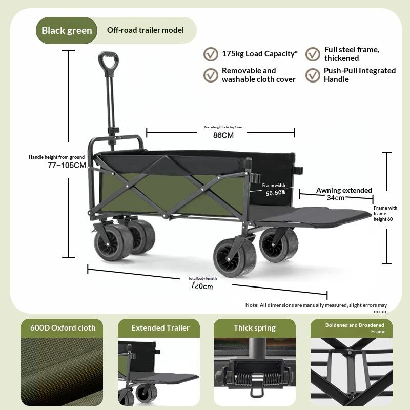 공장 직판 4륜 플랫폼 캠핑 유틸리티 웨건 175kg  - Outdoor Camping Furniture 리뷰 및 가격