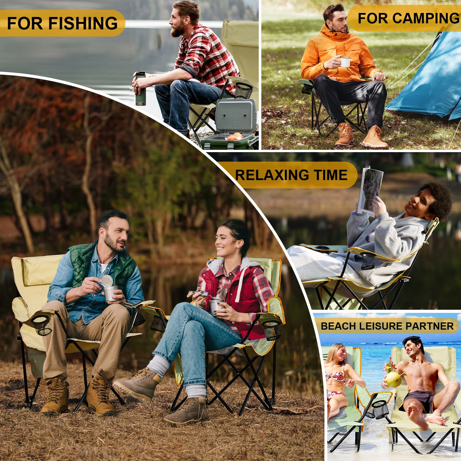 야외 접이식 의자 캠핑 휴대용 해변 벤치 등받이 낚시  - Outdoor Camping Lounge Chairs 리뷰 및 가격