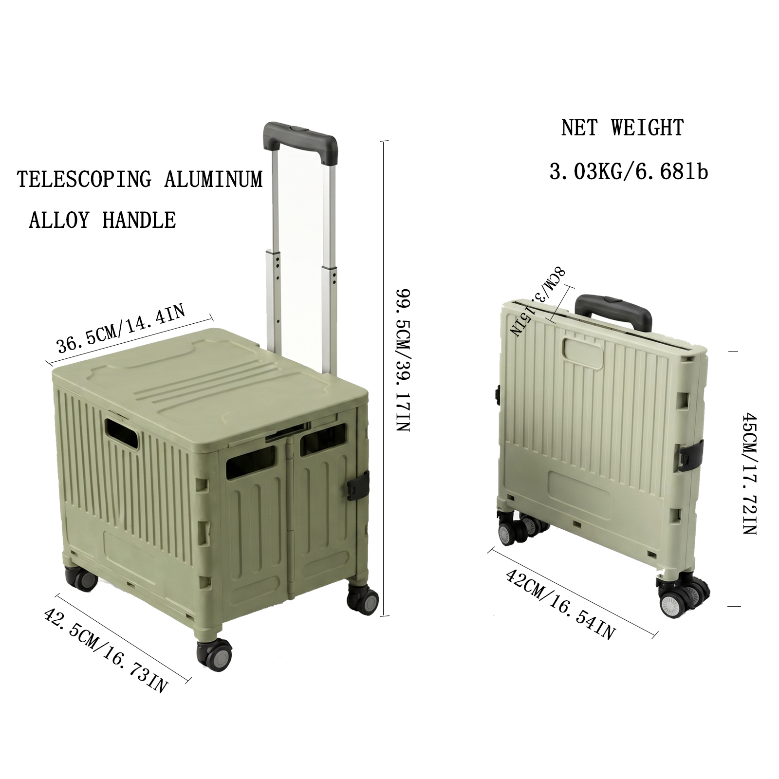 뚜껑이 있는 접이식 롤링 수납 상자, 텔레스코픽 손잡이 - Outdoor Camping Folding Storage Box 리뷰 및 가격