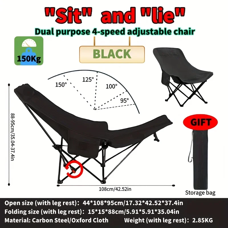 캠핑, 낚시 및 야외 휴식을 위한 휴대용 조절식 접이식 - Outdoor Camping Loveseat 리뷰 및 가격