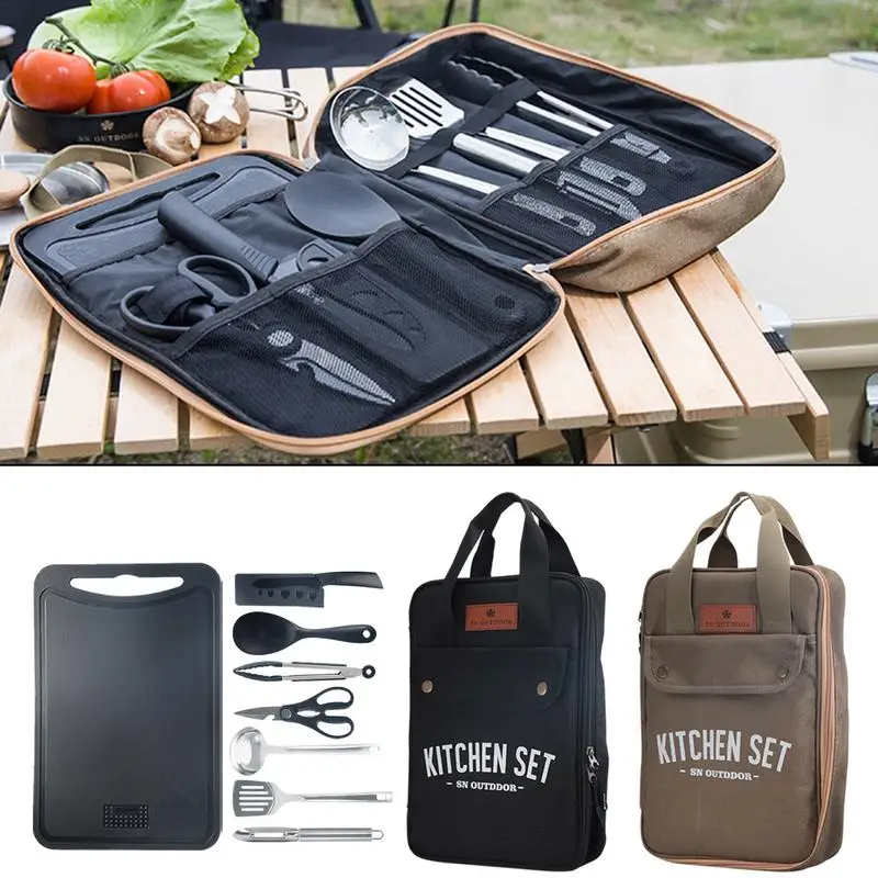 8종 캠핑 주방용품 세트 휴대용 야외 여행용품 스테인리 - Outdoor Camping Kitchen Table 리뷰 및 가격