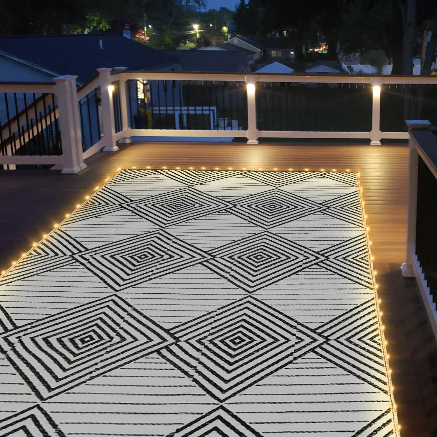 6x9피트 방수 야외 러그(LED 조명 포함), 접이식 - Outdoor Camping Rug With Led Lights 리뷰 및 가격