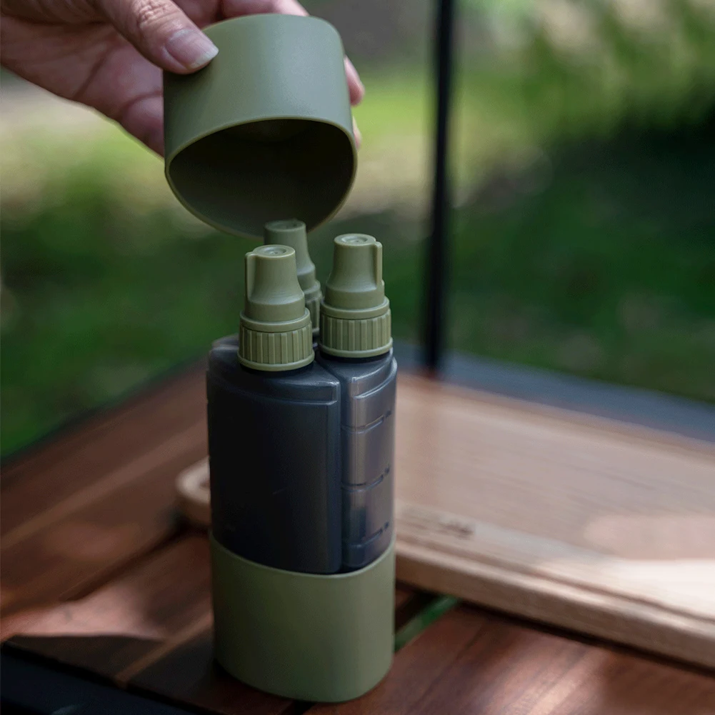 3 In 1 야외 캠핑 조미료 디스펜서 병 바베큐 피크 - Outdoor Camping Kitchen Table 리뷰 및 가격