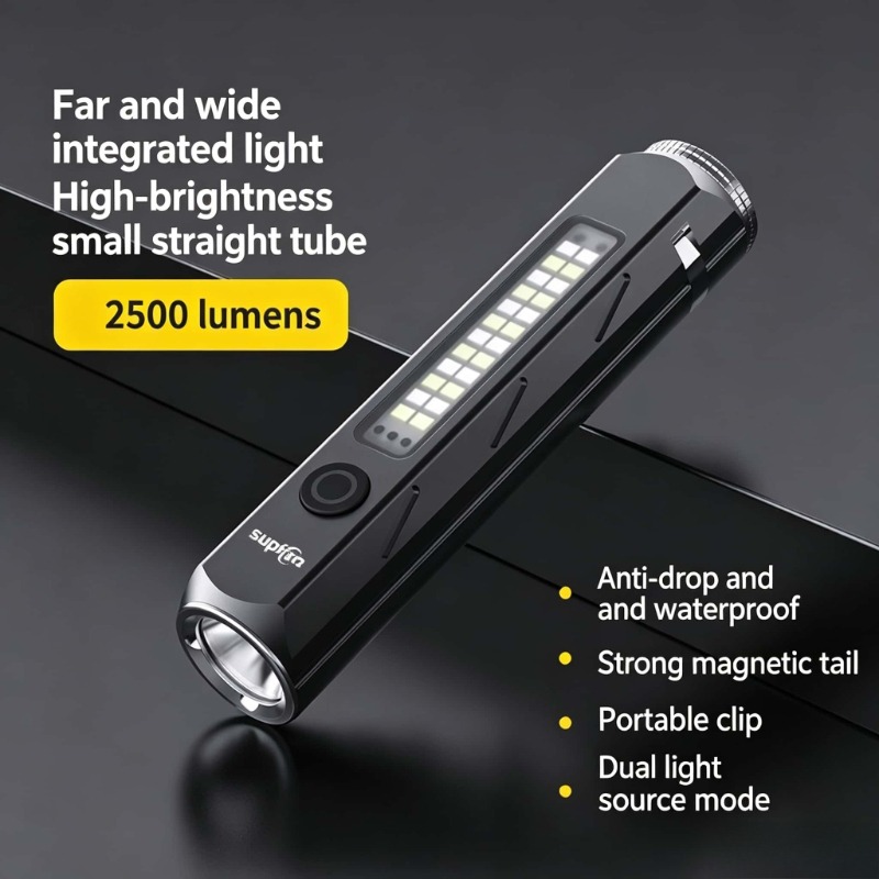 LED 강력한 조명 손전등 Type-C 충전 소형 휴대 - Outdoor Camping Hiking 리뷰 및 가격
