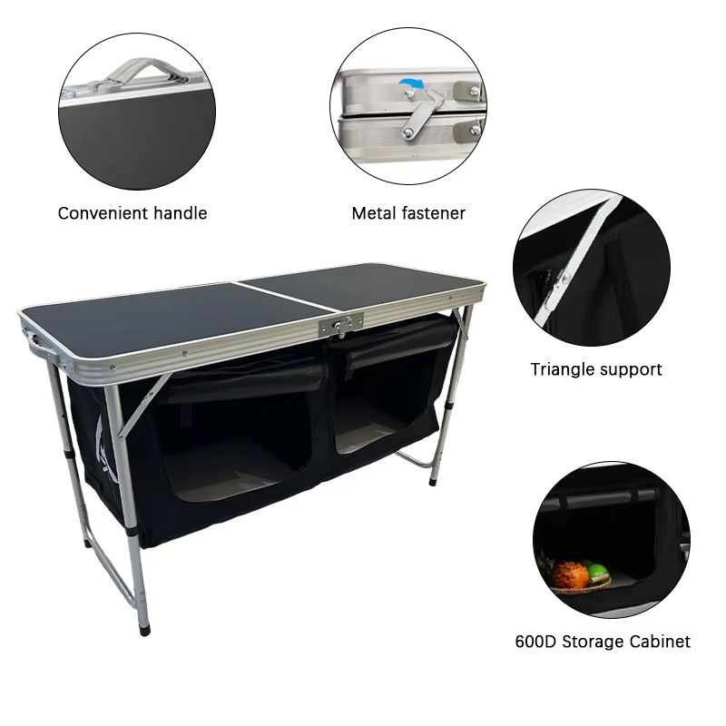 휴대용 알루미늄 합금 접이식 캠핑 키친 테이블 (수납함 - Outdoor Camping Folding Storage Box 리뷰 및 가격