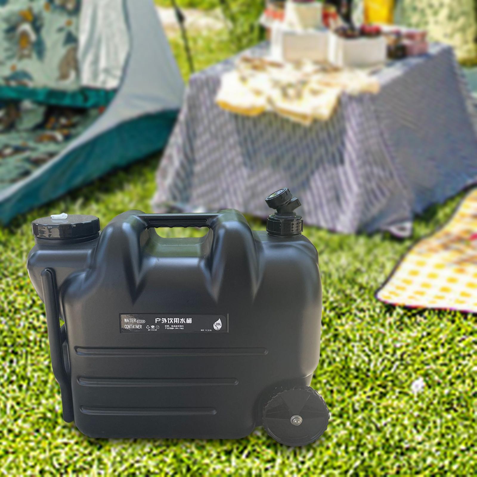캠핑용 물통 28L 휴대용 PE 물탱크, 수도꼭지와 바 - Outdoor Camping Water Jug 리뷰 및 가격