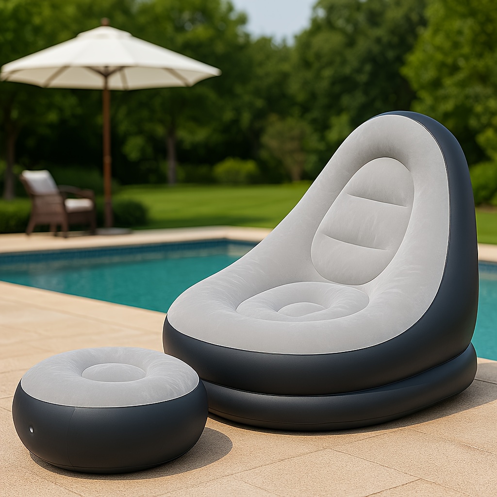 캠핑용 휴대용 가구, 공간 절약형 접이식 실내외 에어  - Outdoor Camping Lounge Chairs 리뷰 및 가격