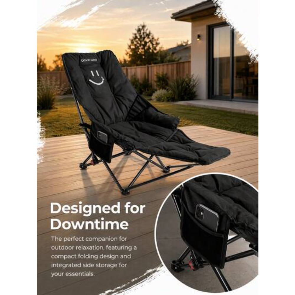 2-in-1 접이식 캠핑 의자(풋레스트 포함, 성인용) - Outdoor Camping Lounge Chairs 리뷰 및 가격