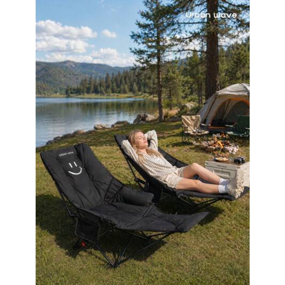 2-in-1 접이식 캠핑 의자(풋레스트 포함, 성인용) - Outdoor Camping Lounge Chairs 리뷰 및 가격