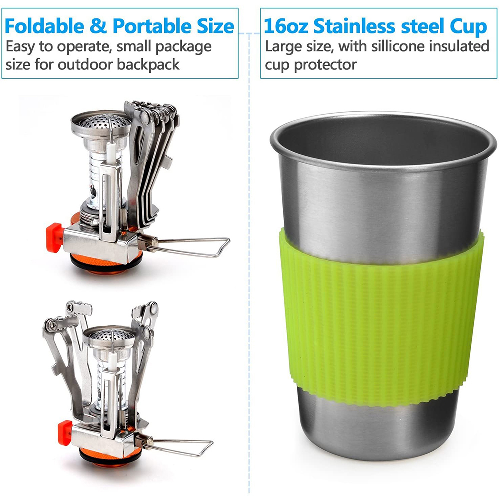 스토브가있는 캠핑 조리기구 키트 야외 요리 세트 야외  - Outdoor Camping Kitchen Table 리뷰 및 가격